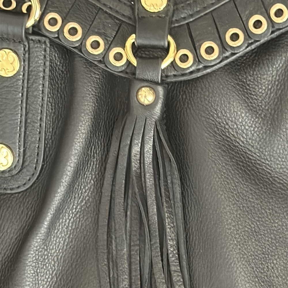 Emma Fox bag Black leather Gold accents Biker Core Shoulder bag - Picture 3 of 9